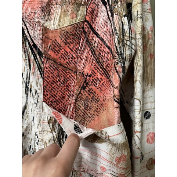 Christopher & Banks Women Jacket Size Medium Long Sleeve Buttons Polka Dots City - Picture 12 of 13